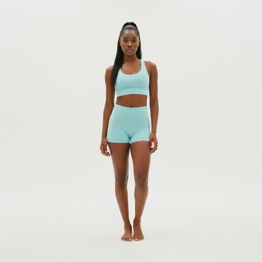 PASTEL BLIZZARD YOGA SHORTS (ECO + SPF 50+)