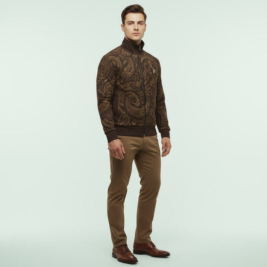 ASCEND ECO TRACK JACKET (BROWN PAISLEY)