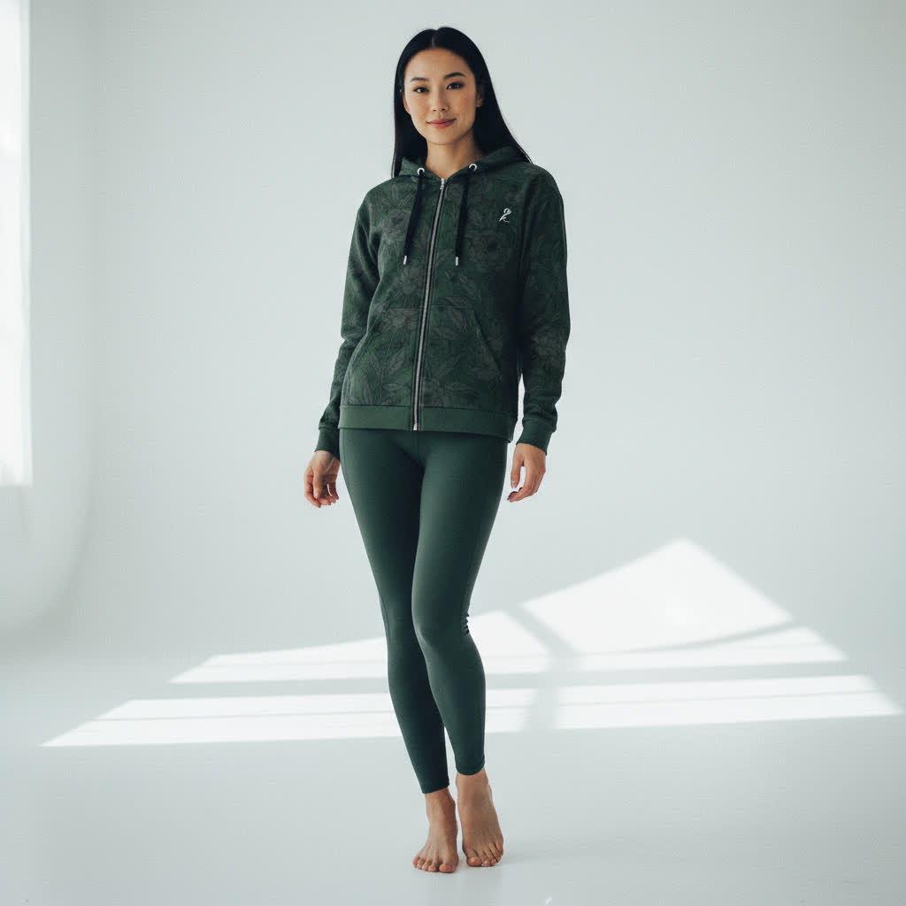 ASCENSION EMERALD FULL ZIP HOODIE (ECO-FREINDLY)