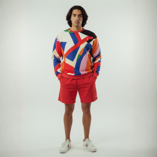 TAPESTRY SOLID RED LINED SHORT (ECO & SPF 50+)