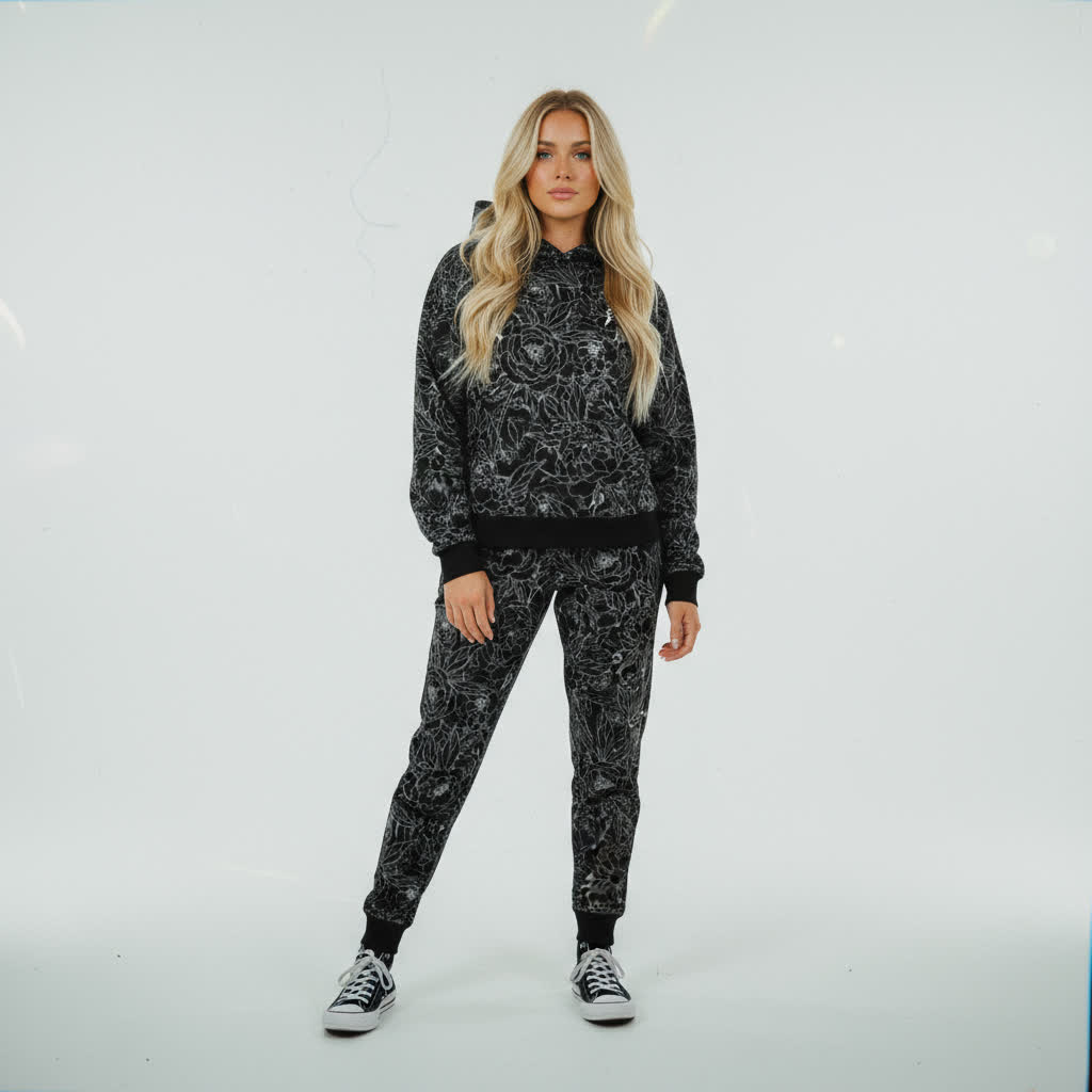 ASCENSION BLACK PULL OVER HOODIE (ECO-FREINDLY)