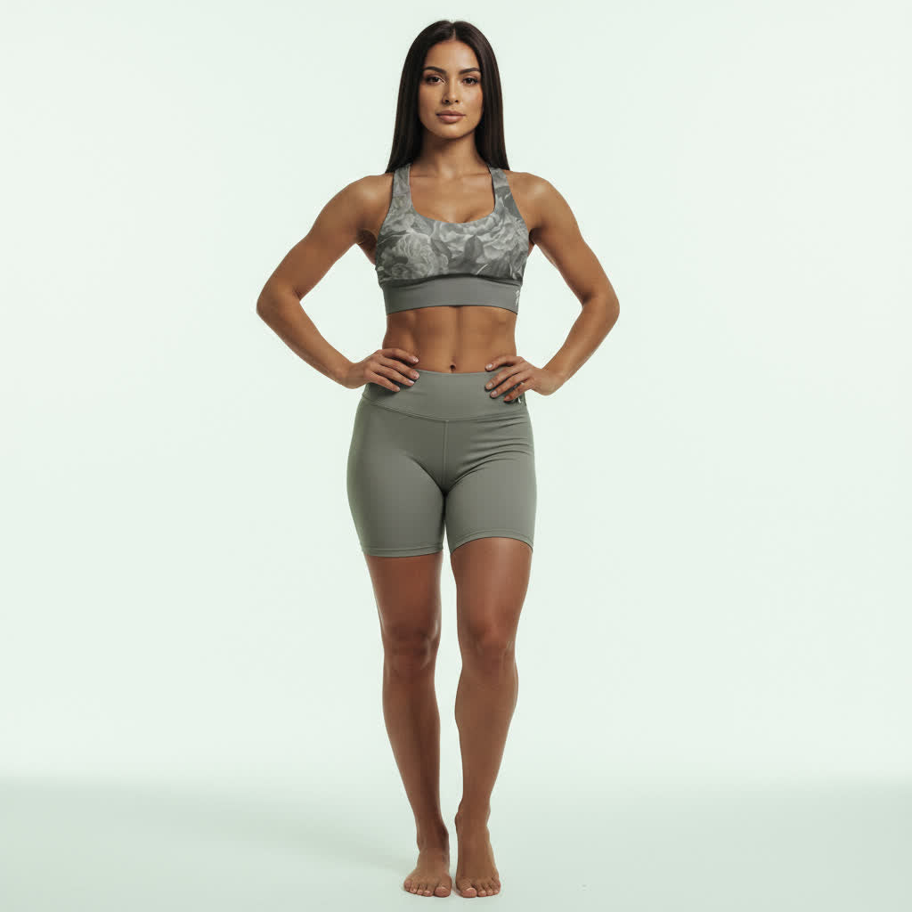 SOLACE GREY YOGA SHORT – MAC x FAYAH