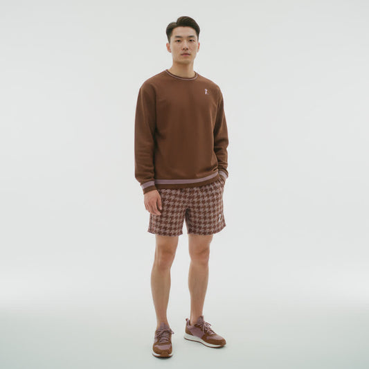 HOUNDSTOOTH LINED SHORT (ECO & SPF 50+)