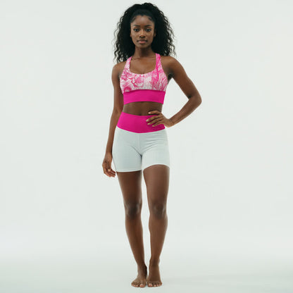 LUMINA TWO-TONE PINK YOGA SHORT (ECO & SPF50+)