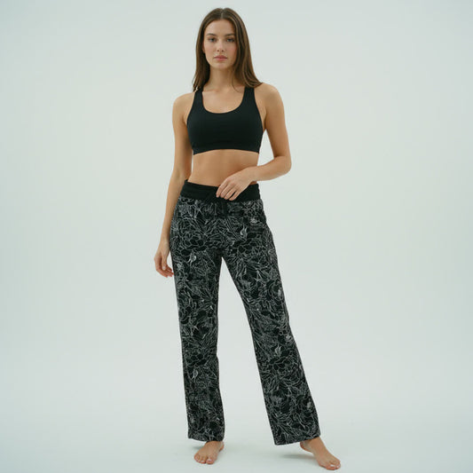 ASCENSION BLACK ECO WIDE LEG JOGGERS (WOMENS)