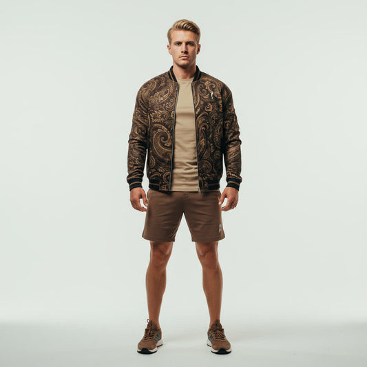 ASCEND ECO BOMBER JACKET (BROWN PAISLEY) MAC x FAYAH
