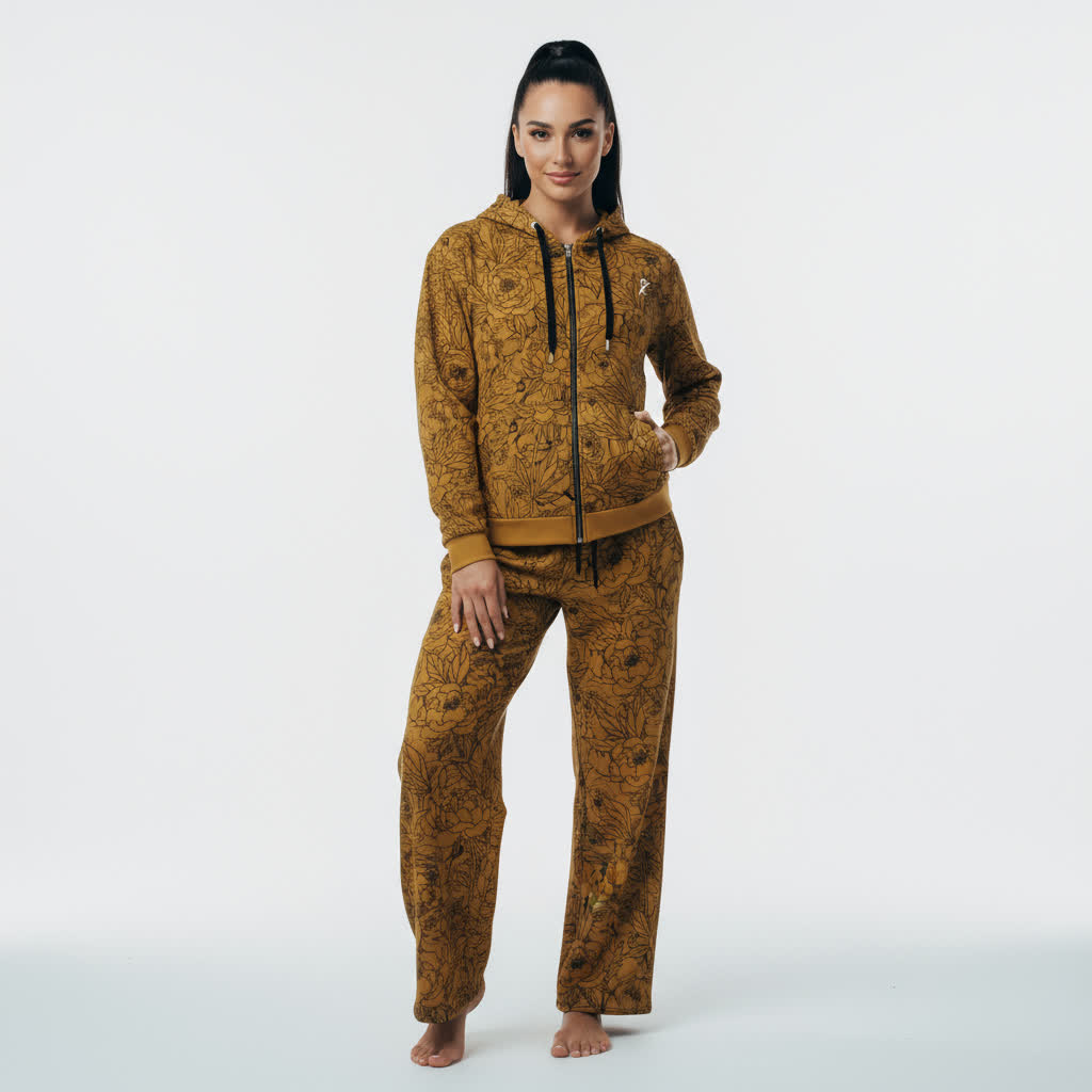 ASCENSION MUSTARD ECO WIDE LEG JOGGERS (WOMENS)