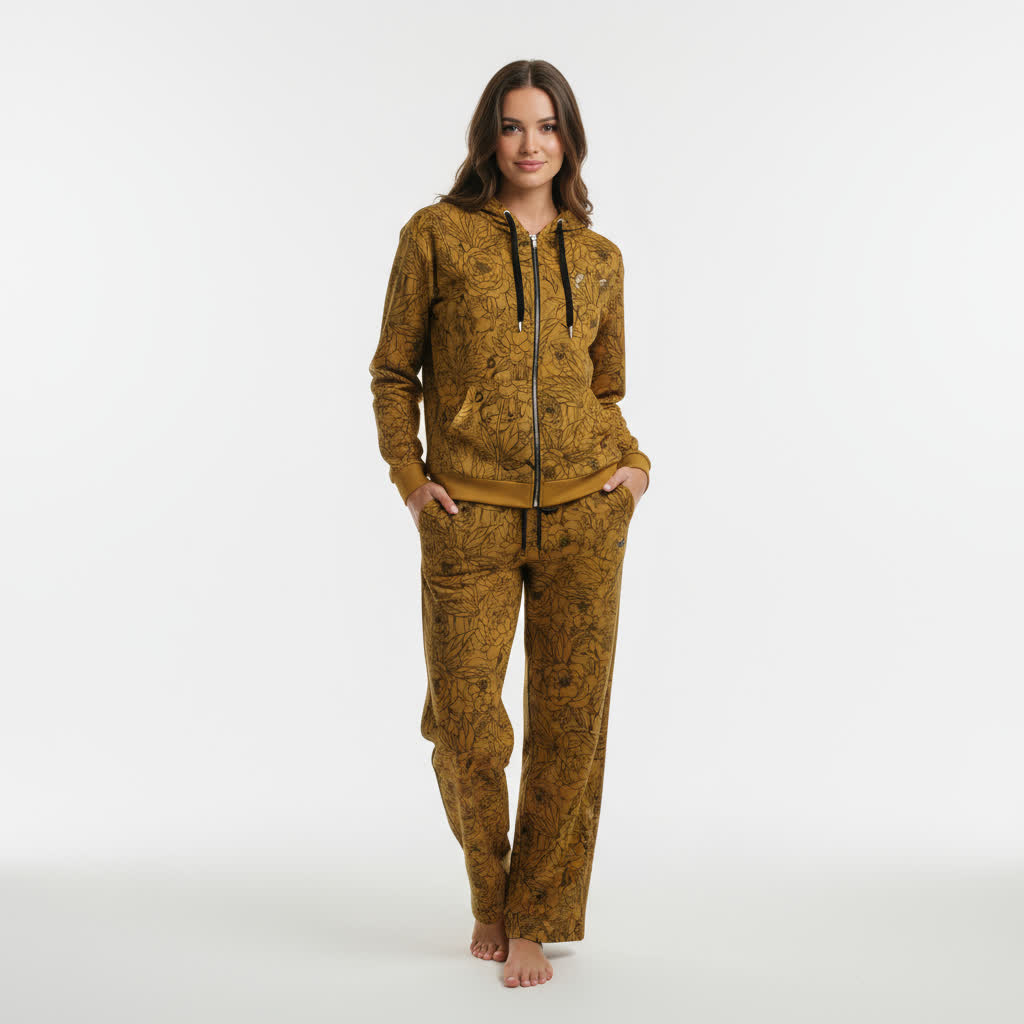 ASCENSION MUSTARD ECO WIDE LEG JOGGERS (WOMENS)