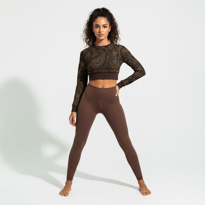 ASCEND CROPPED LONG SLEEVE ATHLETIC TOP (ECO & SPF 50+)